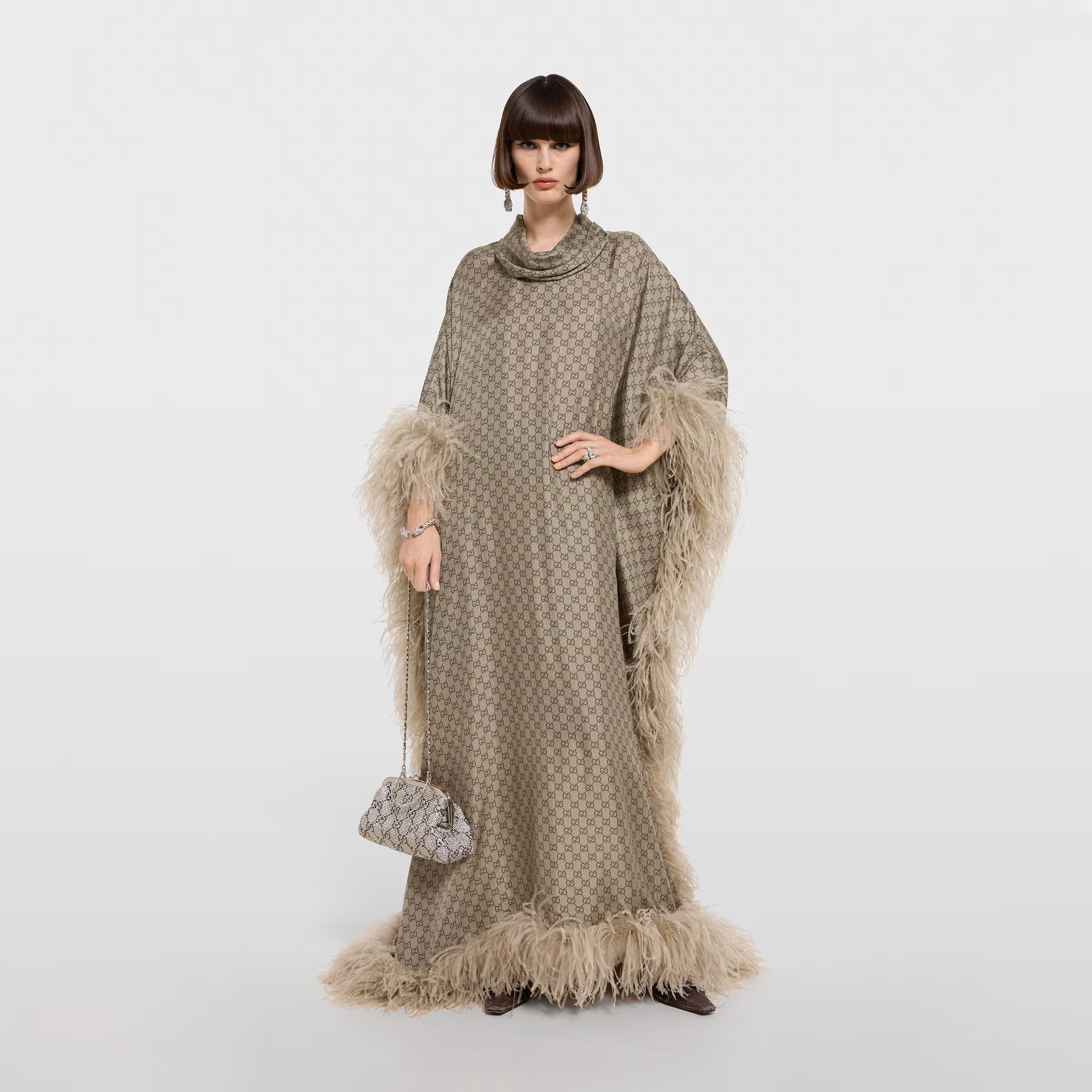 Printed silk twill long dress, $12,000 (approx. P713,262), GUCCI, gucci.com